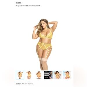 NIB . . .  Mapale Lingerie #8663X  |  Amalfi Yellow  |  1X/2X